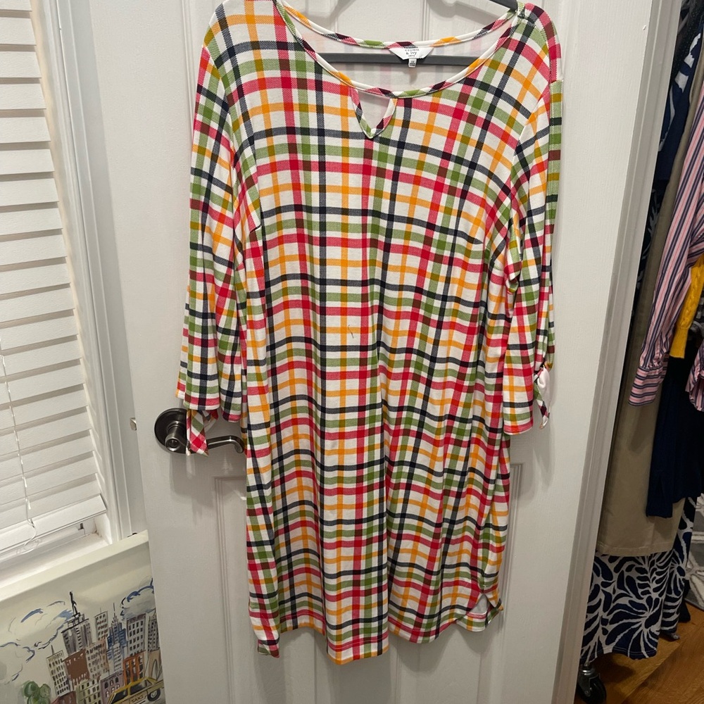Crown & Ivy Multicolor Plaid dress XXL - Picture 15 of 16